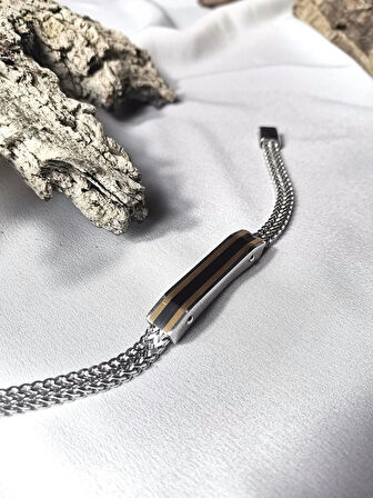 Luna Jewelry Erkek Gümüş Renk Royal Stride 316L Çelik Bileklik