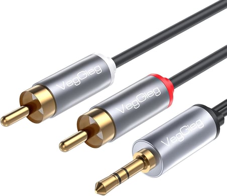 3.5mm Aux To 2 RCA Hi-Fi Ses Kablosu 1.5 Metre