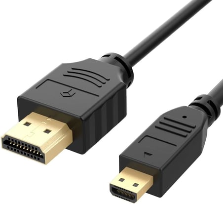 S-Link SLX-915 Micro HDMI to Hdmi Kablo, 1 Metre Hdmi M to Micro HDMI Type-D Kablo, 1080P Full HD Görüntü ve Ses Aktarım Kablosu, Kamera Tablet Mini Laptop Raspberry Pi TV Monitör Projeksiyon Uyumlu
