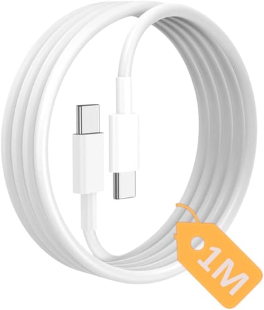 Type C-C, 1Metre, 60Watt PD Hızlı Şarj Kablosu, TPE Dış Yüzey, iPhone 15/16/17 ve Android İçin, IPH (1Ad x 1Metre Açık Gri)