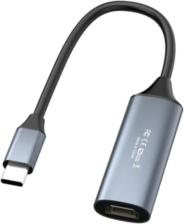 4K USB C 2.0 Type-C Video Capture Görüntü Yakalama Adaptörü Usb 4K 30Hz Akış Öğretim Video Konferans veya Canlı Yayın için Oyun Yakalama Kartı (HDMI aktarma için Kullanılmaz)