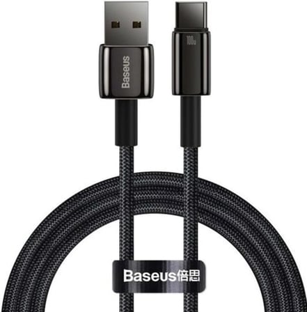 Tungsten Gold Hızlı Şarj Kablosu USB to Type-C 100W, 1m, Siyah