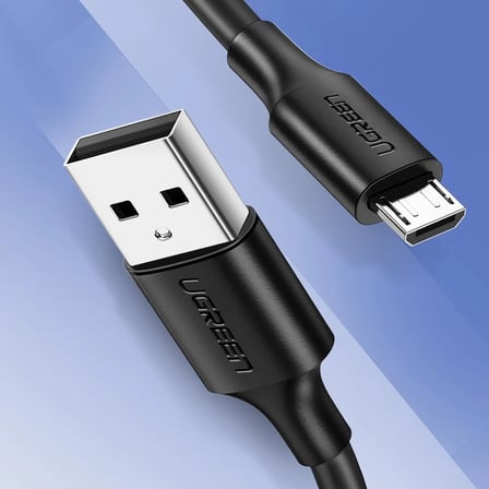 2.0 A USB-A & Micro USB Data ve Şarj Kablosu, 50 Santimetre, Siyah, ACBUGN60135