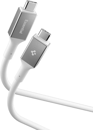 USB-C to USB-C 1 Metre Kablo 100W Güç/PPS 2.0 Super Hızlı Şarj / 5 Gbps (E-Marker Çip) Data Hızı/USB 3.2 Type-C Ekstra Dayanıklı MFI Lisanslı Beyaz - ACA08774