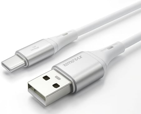 2Ad x 2Metre Set, USB A-Type C, 3.1A Hızlı Şarj Kablosu, Wahoo (2Ad x 2Metre Beyaz)