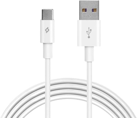 Type-C USB 2.0 5A Süper Hızlı 1m Şarj Kablosu, Beyaz