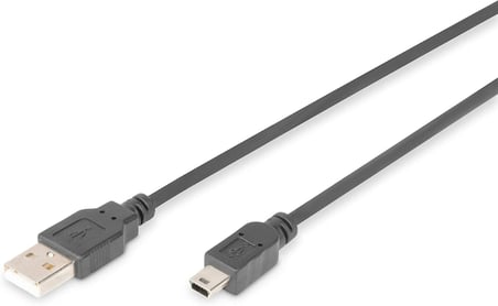 Assmann AK-300108-010-S Usb 2.0 Bağlantı Kablosu, A Tipinde - Mini B (5 Pimli) M/M, 1.0M, Usb 2.0 Uyumlu, Bl
