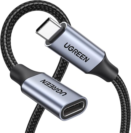 Gen2 100 W Thunderbolt 3 Type-C to Type-C Örgülü Uzatma Kablosu 50 cm