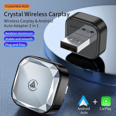 Wireless CarPlay Android Auto Adaptörü USB-A Girişli Kablosuz Araç Bağlantı Aparatı Plug and Play Kolay Kurulum Bluetooth WiFi Destekli Tek Cihaz Bağlantı Android11 iOS10 Uyumlu | ZR1257