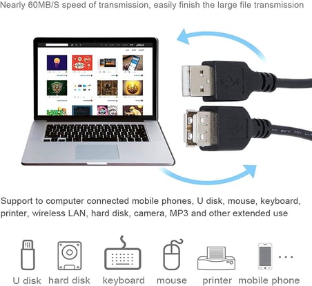 4224 Usb Dişi Erkek Uzatma Ekleme Kablosu 1.5 Metre
