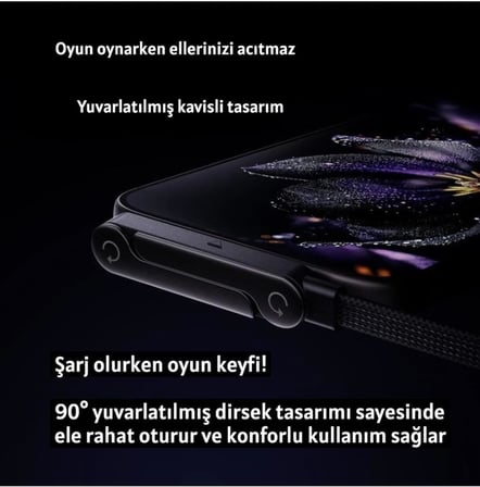 240W Ultra Hızlı Type-C Şarj Kablosu – 1.5M Örgülü, Katlanabilir Standlı Ergonomik Tasarım, PD Hızlı Şarj ve Data Aktarım Kablosu