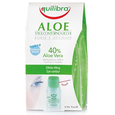Equilibra Aloe Torba ve Morluk Giderici Bitki Özleri Parfümsüz Tüm Yaşlar Göz Çevresi Stick 5.5 ml 