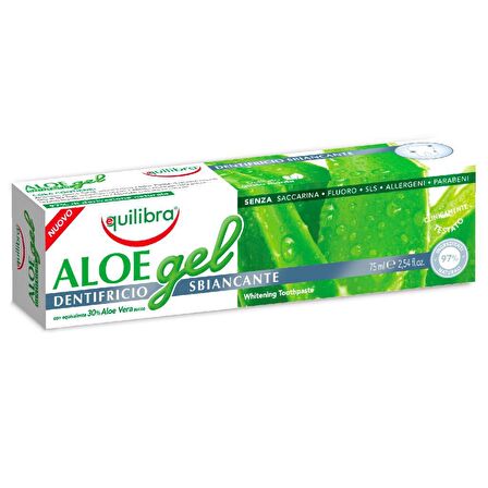 Equilibra Dentifricio Sbiancante Aloe Vera Aromalı Beyazlatma Organik Diş Macunu 75 ml 