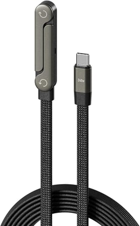 240W Hasır Kablo 1.5METRE Type-c Type-c Şarj Kablosu TİP C Telefon Stand Tutucu Katlanabilir Telefon Tutucu Örgülü Macbook Tablet Hızlı Şarj 240 W