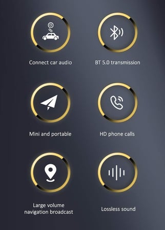 Bluetooth 5.0 Receiver Usb Aux Wireless Araç Kiti Telefon Konuşma Müzik Dinleme Ba01 SJ464LVX