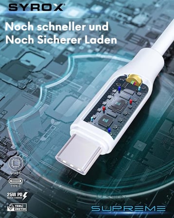 PD25TK Type-C To Type-C Pd 25W Hızlı Data/Şarj Kablosu 1 Metre Beyaz
