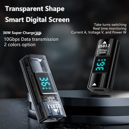 USB 3.2 to Type C Şarj Kablosu Dönüştürücü 10Gbps 36W OTGACD