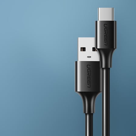 2.0 A USB-A & USB-C, Şarj ve Data Kablosu, 25 Santimetre, Siyah, 60114