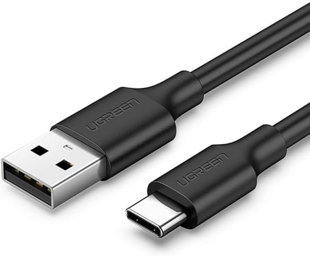 2.0 A USB-A & USB-C, Şarj ve Data Kablosu, 25 Santimetre, Siyah, 60114