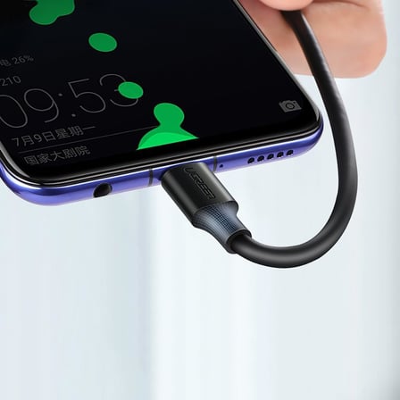 2.0 A USB-A & USB-C, Şarj ve Data Kablosu, 25 Santimetre, Siyah, 60114