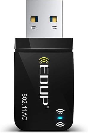 AC 1300 Mbit/s USB WLAN Adaptörü, Çift Bant WiFi Stick 2.4G/5GHz USB3.0 Adaptör Kablosuz Ağ Alıcısı WiFi Dongle, Masaüstü Bilgisayar/Dizüstü Bilgisayar için, Windows 11/10/8.1/7/Vista Mac OS X