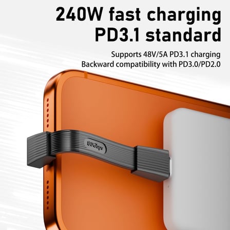 USB-C to USB-C 42mm Kısa Kablo, 240W PD3.1 Hızlı Şarj, 80Gbps Veri Aktarımı, 8K 60Hz Görüntü Desteği, Thunderbolt Uyumlu, USB4, Laptop Tablet Telefon için Ultra Kısa Adaptör Kablo OTGB
