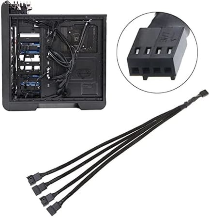 4987 4 Pin Fan Çoklayıcı Y PWM Çoklayıcı Splitter Kablosu 4 Port