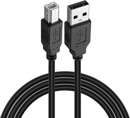 USB to USB-B Yazıcı Tarayıcı Printer Kablosu (5 METRE) - PC ve Laptop ile Yazıcı Ara Bağlantı Data Kablosu - USB 2.0 Hi-Speed - Stabil Performans - Kolay Kullanım