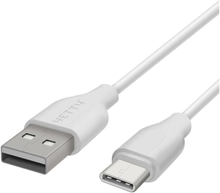 Yetty Type-C Kısa Hızlı Powerbank Şarj ve Data Kablosu 2.1A Beyaz 20cm (Type-C)