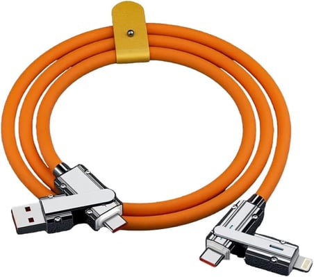 A6020 Usb to Type C Lightning 4 in 1 Hızlı Şarj Data Kablosu Çevirici Dönüştürücü Adaptör 120W - 2M