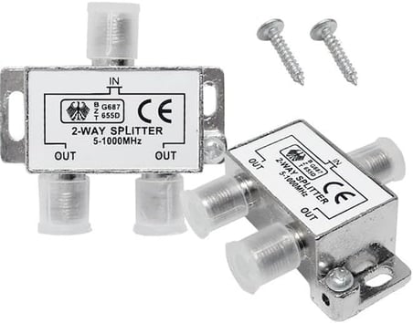 2 li Uydu Splitter Kablo TV Rg6 Anten Çoklayıcı Dağıtıcı
