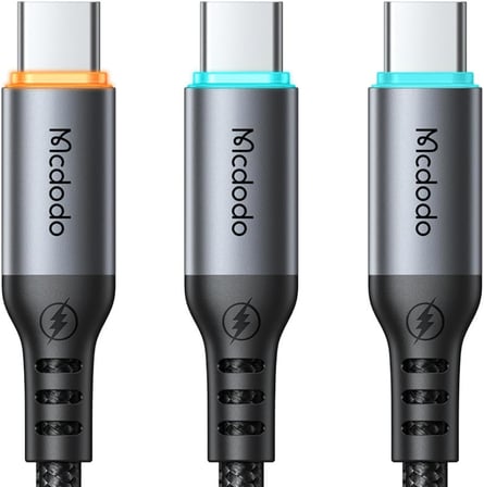 CA-2040 Type-c Type-c 100W PD Hızlı E-Marker Çipli Örgü Poweroff Kablo 1.2m Siyah