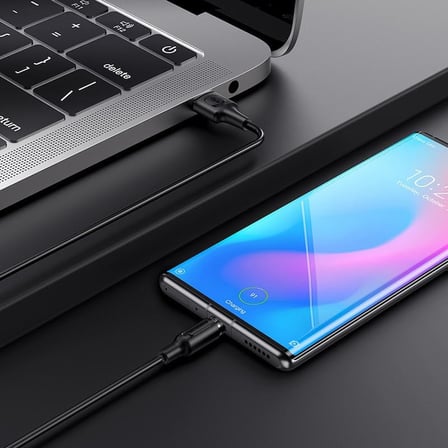 Manyetik Uçlu iPhone 15 Serisi Uyumlu 1 Metre Şarj Kablo Mıknatıs Uçlu Siyah Renk Samsung Uyumlu Şarj Kablo BX41 USB C (Type-C)