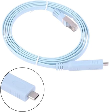 1.8 Metre Type-C to Console Kablo – USB-C RS232 Seri Port Konsol Kablosu – Router Switch Modem Konfigürasyon Kablosu