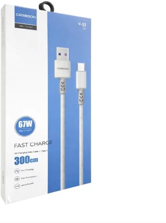 STORE Type-C Hızlı Şarj Data Kablosu 3A 67W USB-A USB-C -3 Metre