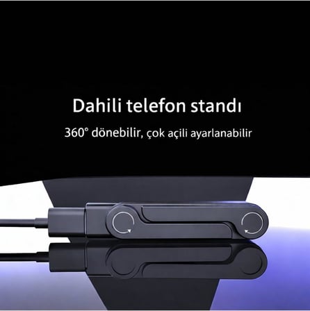 Katlanabilir Standlı Type-C to Type-C Adaptör Taşınabilir Mini Dock Şarj ve Veri Dönüştürücü Anahtarlık Tasarım 240W Hızlı Şarj Destekli