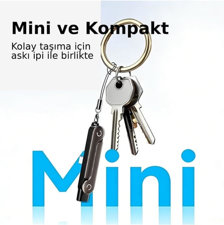 Katlanabilir Standlı Type-C to Type-C Adaptör Taşınabilir Mini Dock Şarj ve Veri Dönüştürücü Anahtarlık Tasarım 240W Hızlı Şarj Destekli