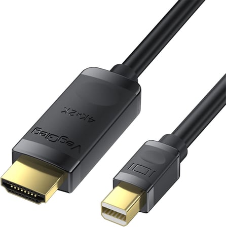 4K 30Hz Mini DisplayPort to HDMI Dönüştürücü Kablo 3 Metre