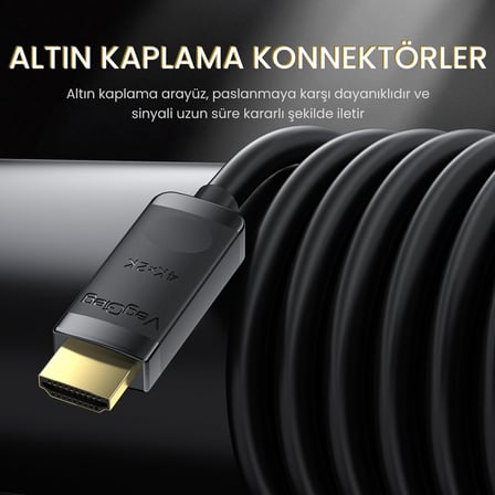 4K 30Hz Mini DisplayPort to HDMI Dönüştürücü Kablo 3 Metre