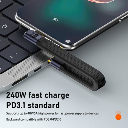 USB4 FPC Esnek Tip-C Kablo - 240W PD3.1 Hızlı Şarj, 40Gbps Veri Aktarımı, 8K@60Hz Görüntü Desteği - 15 CM KBY
