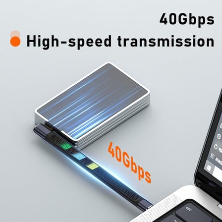 USB4 FPC Esnek Tip-C Kablo - 240W PD3.1 Hızlı Şarj, 40Gbps Veri Aktarımı, 8K@60Hz Görüntü Desteği - 15 CM KBY