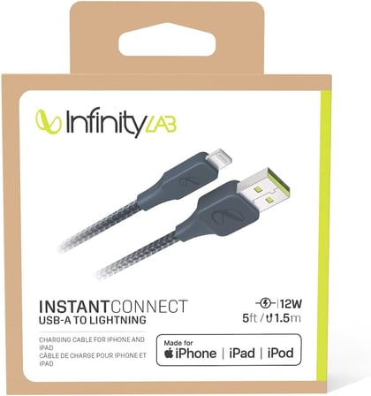 Infinitylab by - InstantConnect Kablo USB-A Lightning,Mavi,1.5m