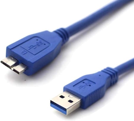 Al-4621 0.5 Metre USB 3.0 HDD Harddisk Kablo Ara Bağlantı Micro Veri Taşınabilir Disk Kablosu, Mavi
