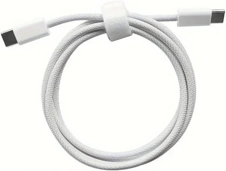 Sirius 60W İki Ucu Type-C Örgü Kablo, 1 Metre, Hızlı Şarj ve Veri Aktarımı, Dayanıklı ve Uzun Ömürlü Tasarım, Laptop ve Telefon Uyumlu, Beyaz