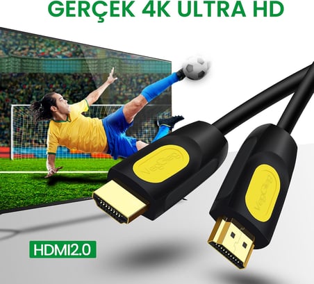 4K 30Hz 18Gbps HDR ARC HDCP Destekli HDMI 2.0 Kablo 25 Metre