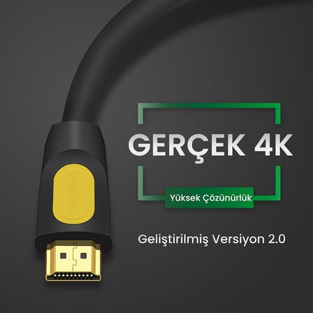 4K 30Hz 18Gbps HDR ARC HDCP Destekli HDMI 2.0 Kablo 25 Metre