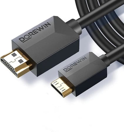 Micro HDMI to HDMI Kablo 1.5 Metre Altın Uçlu Yüksek Hızlı 1080P 4K Destekli Görüntü ve Ses Aktarım Kablosu Kamera Tablet Laptop Monitör TV Uyumlu Dayanıklı Kablo | ZR1230 (Siyah 1,5 Metre)