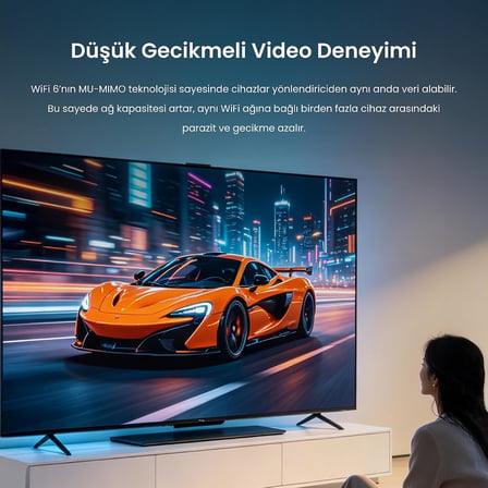 300Mbps Wifi 6 Çift Bant Kablosuz Alıcı Verici Nano USB Adaptör