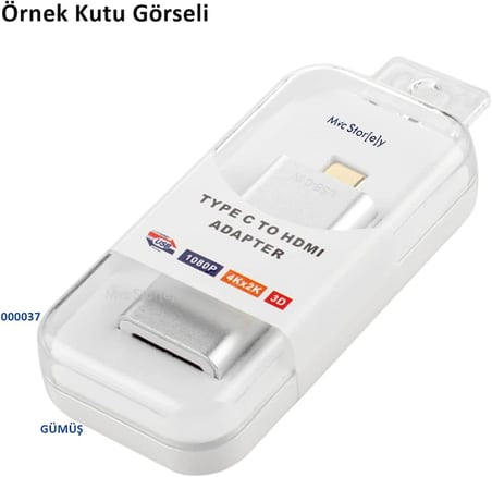 USB-C HDMI Dönüştürücü | 4K 60Hz Görüntü Aktarımı | MacBook Pro Air, iPad Pro Uyumlu Type-C HDMI Adaptör Gümüş
