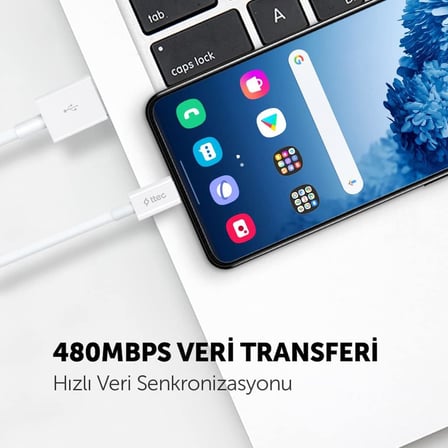 MiniCable 30cm USB-A - USB-C Şarj Kablosu